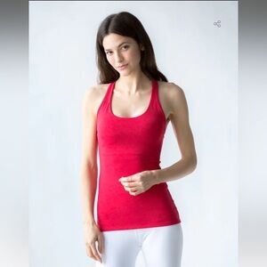 MONTIEL VICTORY CAMI TANK  RED SHELF BRA TOP SIZE XSMALL